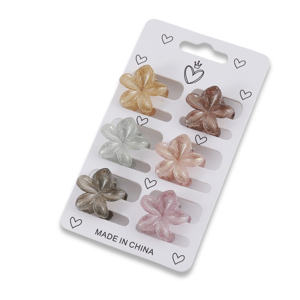 SET BROCHES X6 FLOR C/BRILLOS ART 54621 DAO