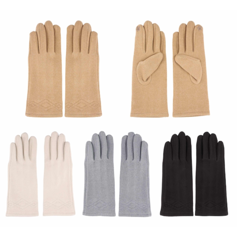 GUANTES PAÑO DAMA C/ BORDADO ART 34UO8350 DAO