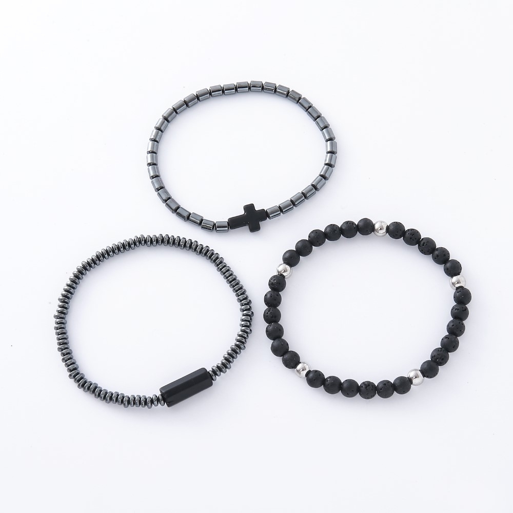 PULSERA HOMBRE REGULABLE SET X3 Ø 7CM ART 55020 DAO