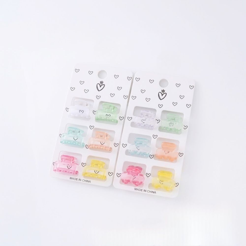 MINI BROCHES X6 TRANSP TRENDY ART 54874 DAO