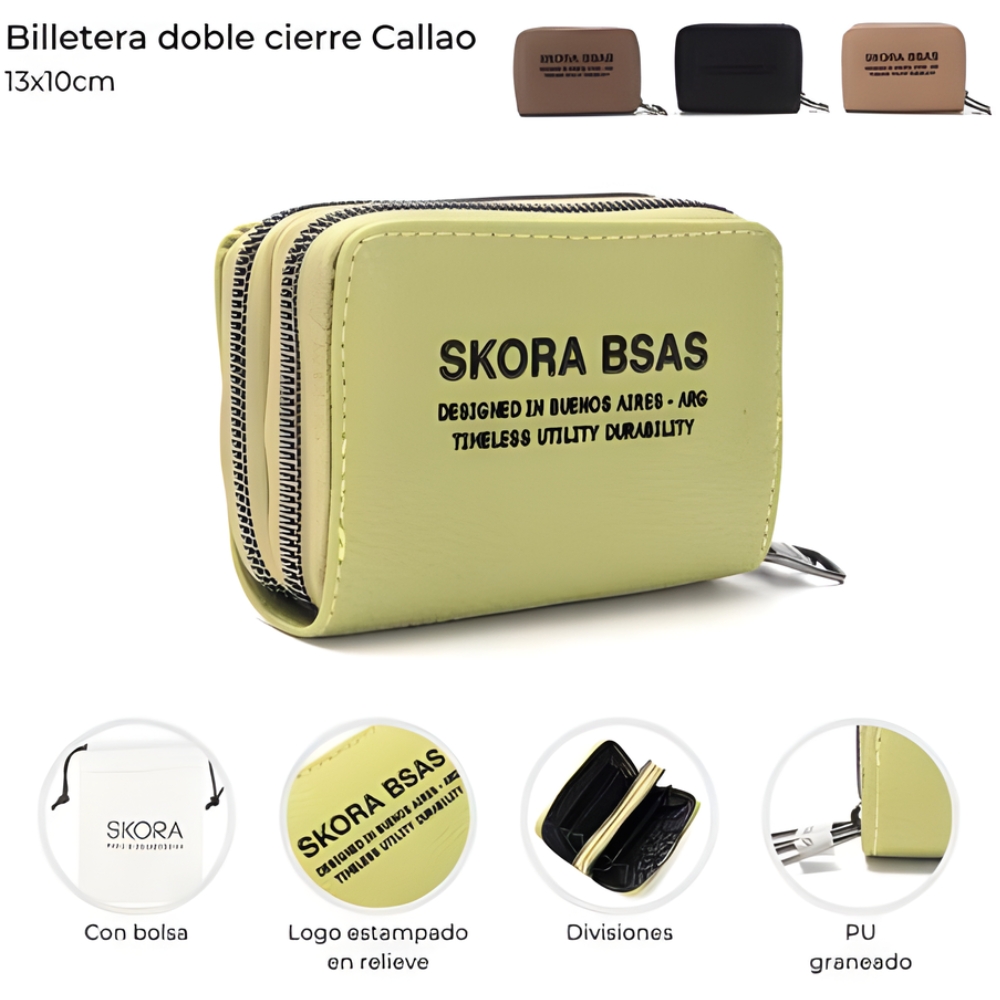 BILLETERA DOBLE C/ CIERRE CALLAO ART 43855 DAO