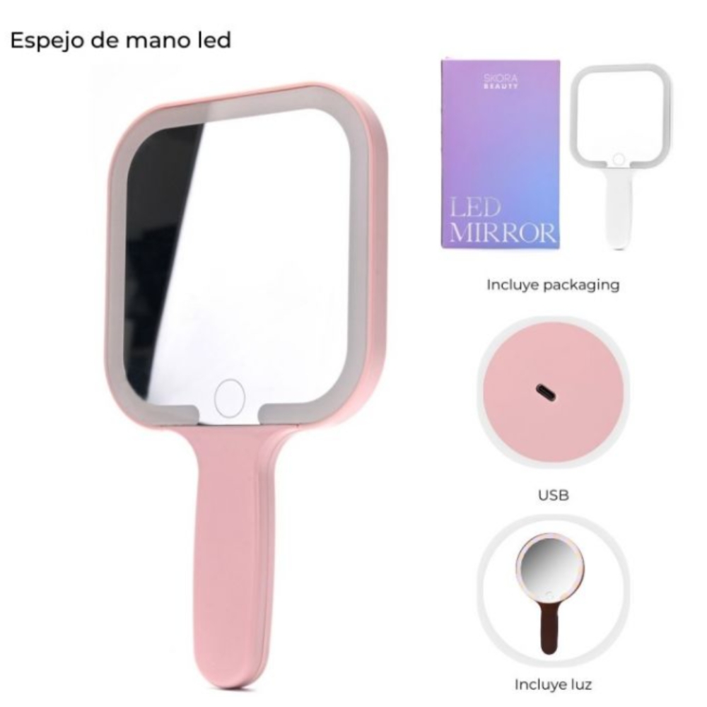 ESPEJO DE MANO LED ART 44089 DAO