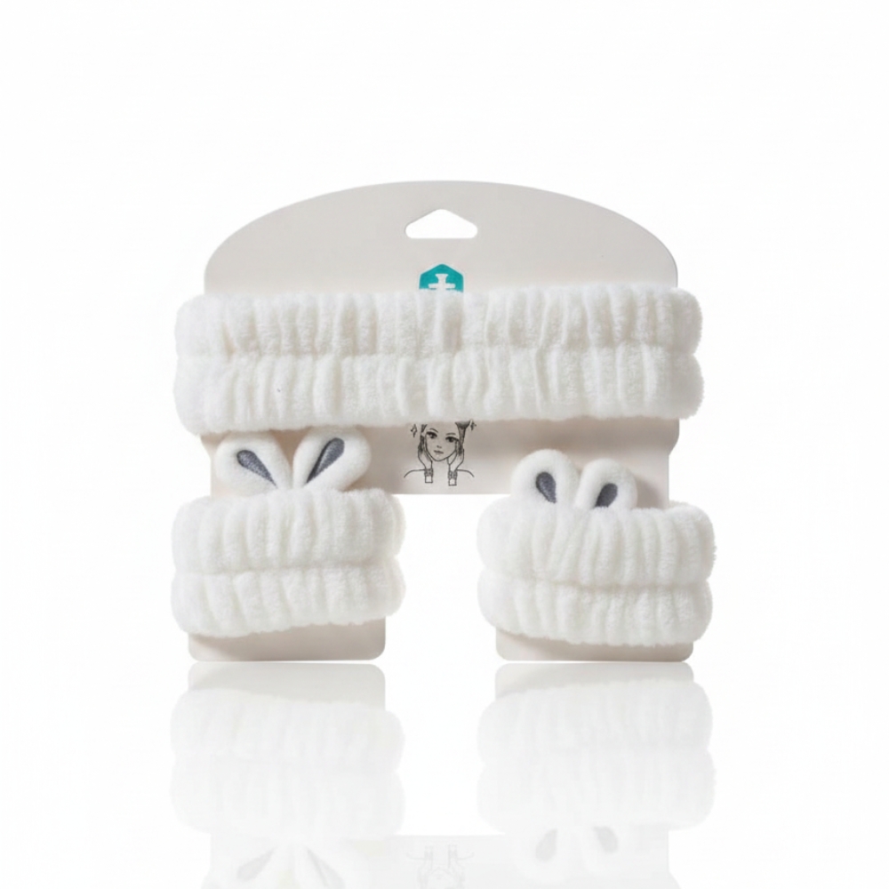 SET VINCHA Y MUÑEQUERA DE TOALLA ART NS425899 EAO