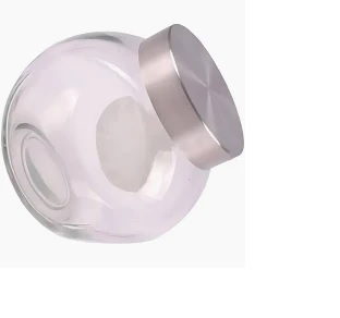 FRASCO DE VIDRIO 2 POSICIONES TAPA ACERO 8*6cm ART 20569 DAO