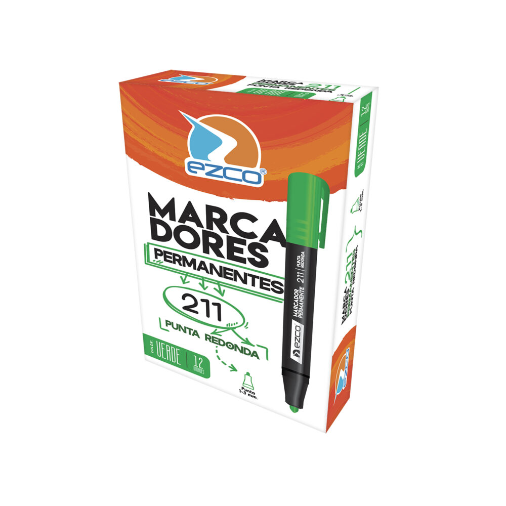 MARCADOR PERMANENTE RED VERDE 211 EZCO ART 403211-V AAO