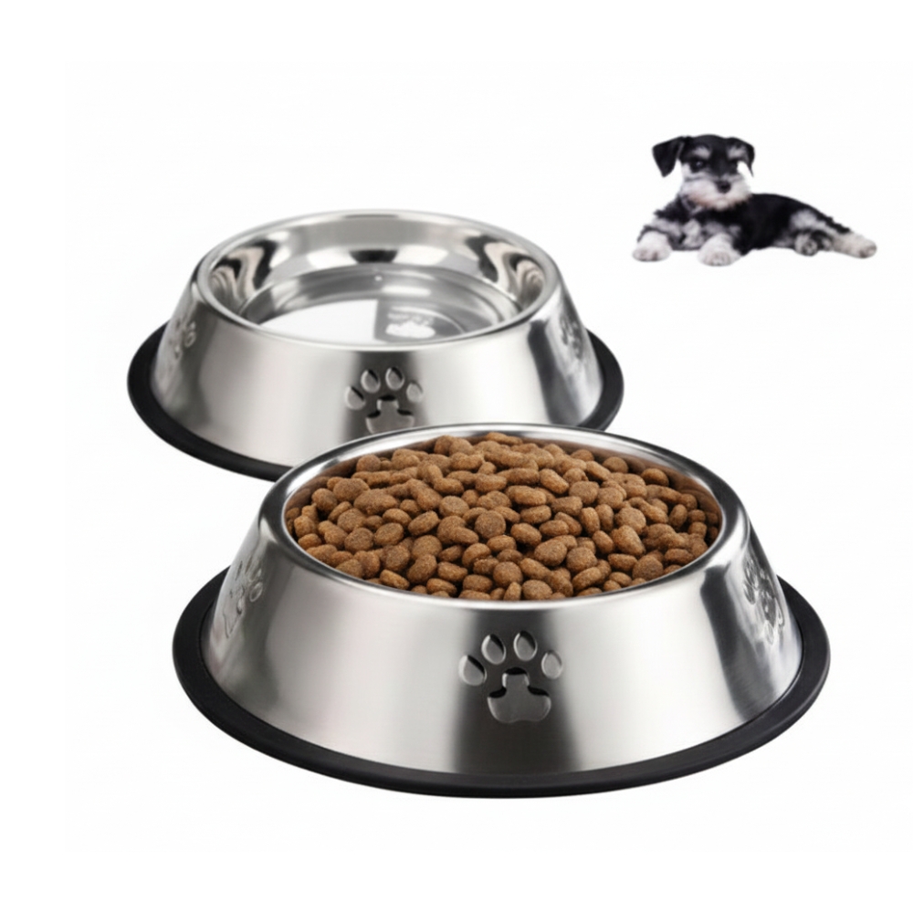 PLATO DE ACERO P/ MASCOTAS 26cm ART 21519 EAO