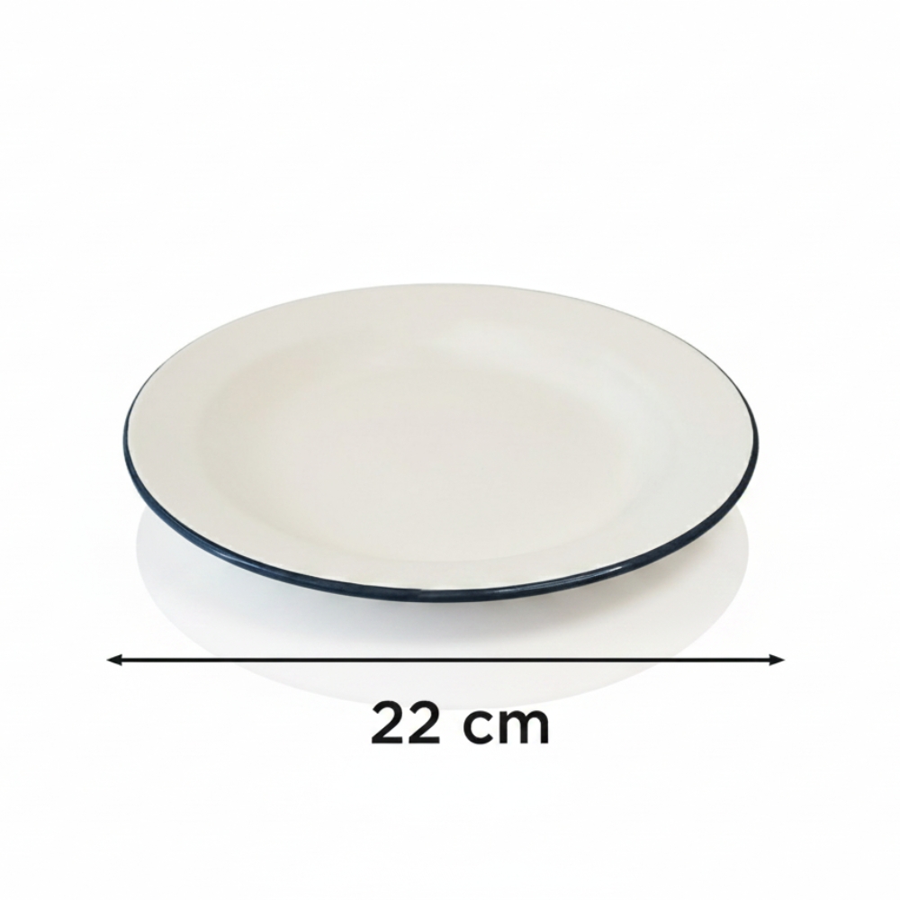 PLATO PLAYO POSTRE ENLOZADO GRIS Ø 22CM ART FG240118 DAO