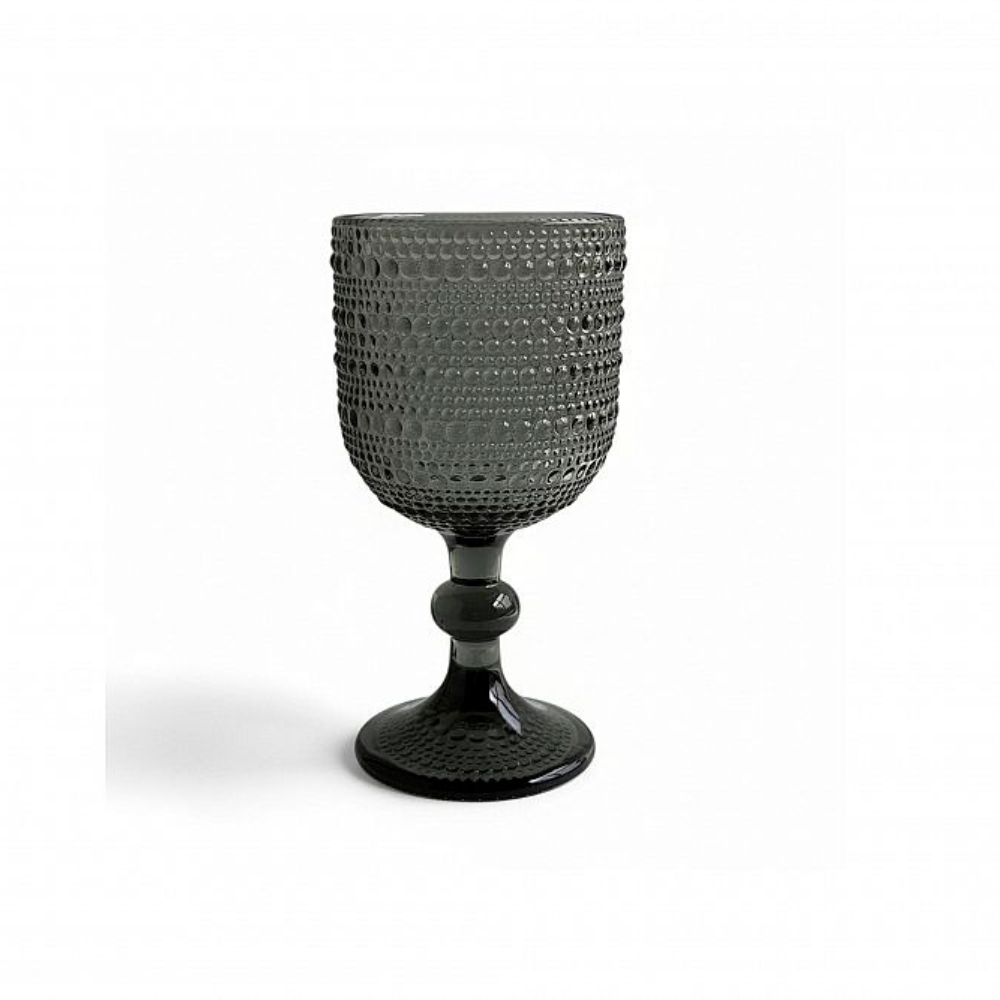 COPA VIDRIO PUNTOS GRIS 9X16.5CM ART FB10007 DAO