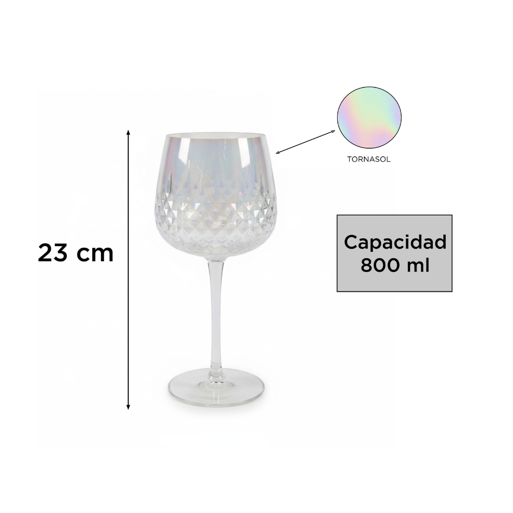 COPA VINO TORNASOL Y ROMBOS XUND 800ML ART SO100187 DAO