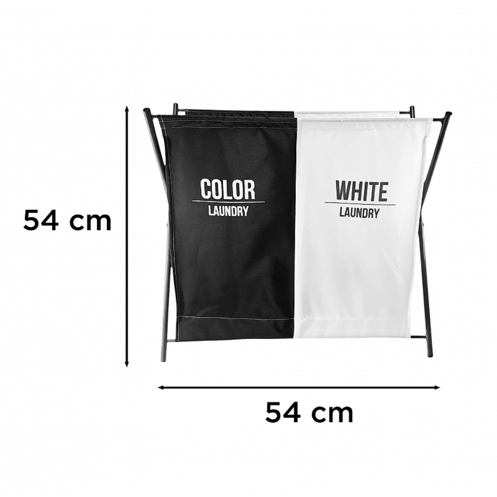 CANASTO ROPA DIVIDION COLOR-WHITE 54X54CM ART IP-1053 DAO