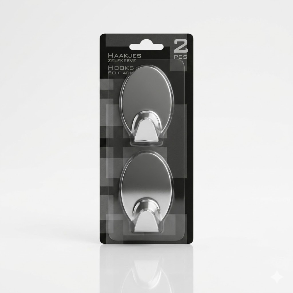 SET X2 PERCHA DE COCINA ACERO 7x5CM ART CN14330 DAO