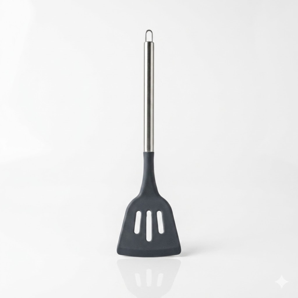 ESPATULA CALADA DE ACERO Y SILICONA 32.5CM ART CN16700 DAO