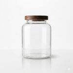FRASCO DE VIDRIO C/TAPA MADERA 17x Ø12CM ART CA5527Z2 EAO