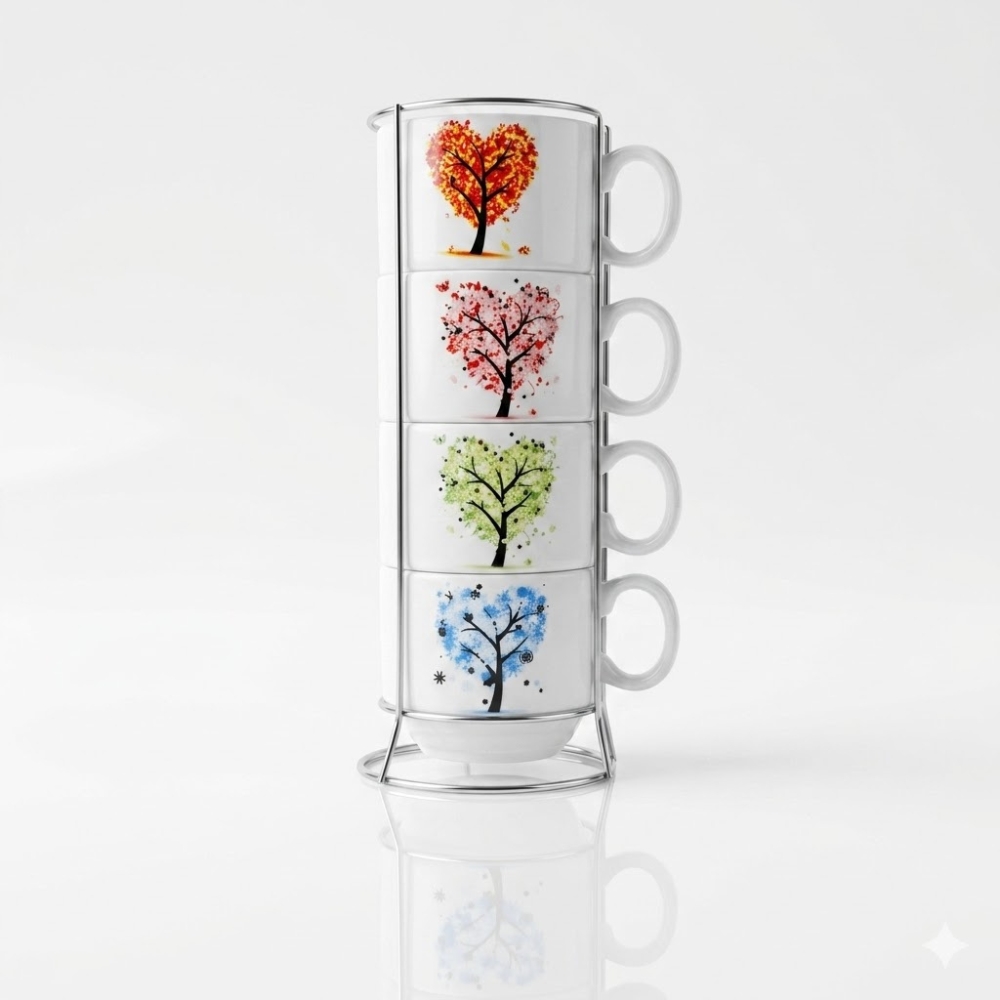 SET 4 POCILLOS APILAB 6.5CM ART 4623922 EAO