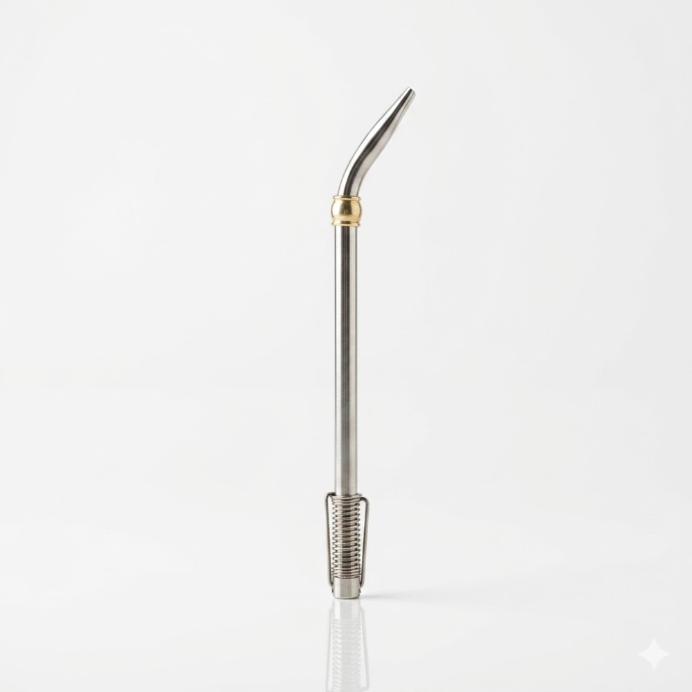 BOMBILLA PICO LORO ACERO INOXIDABLE C/BUJE 17CM XUNID EAO