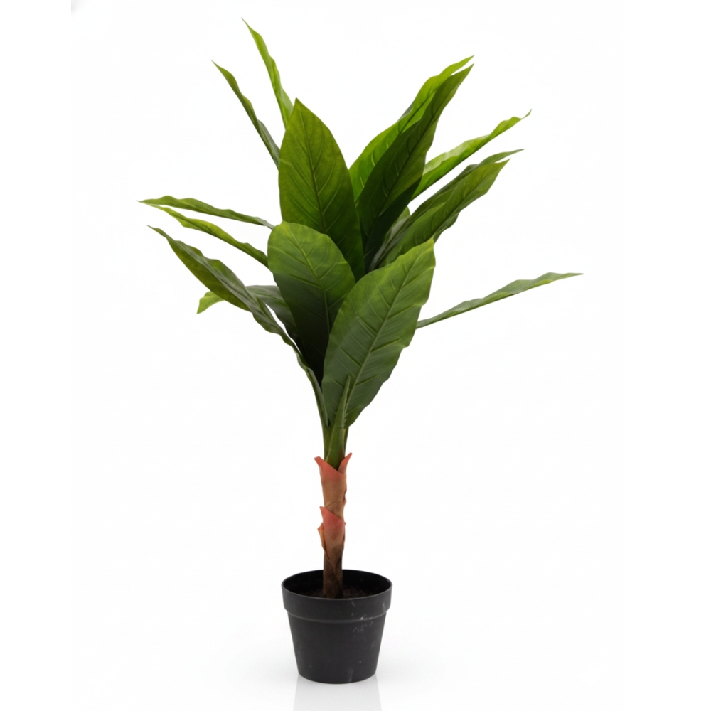 PLANTA CON MACETA HOJAS TROPICALES 100cm ART JM-252621 EAO