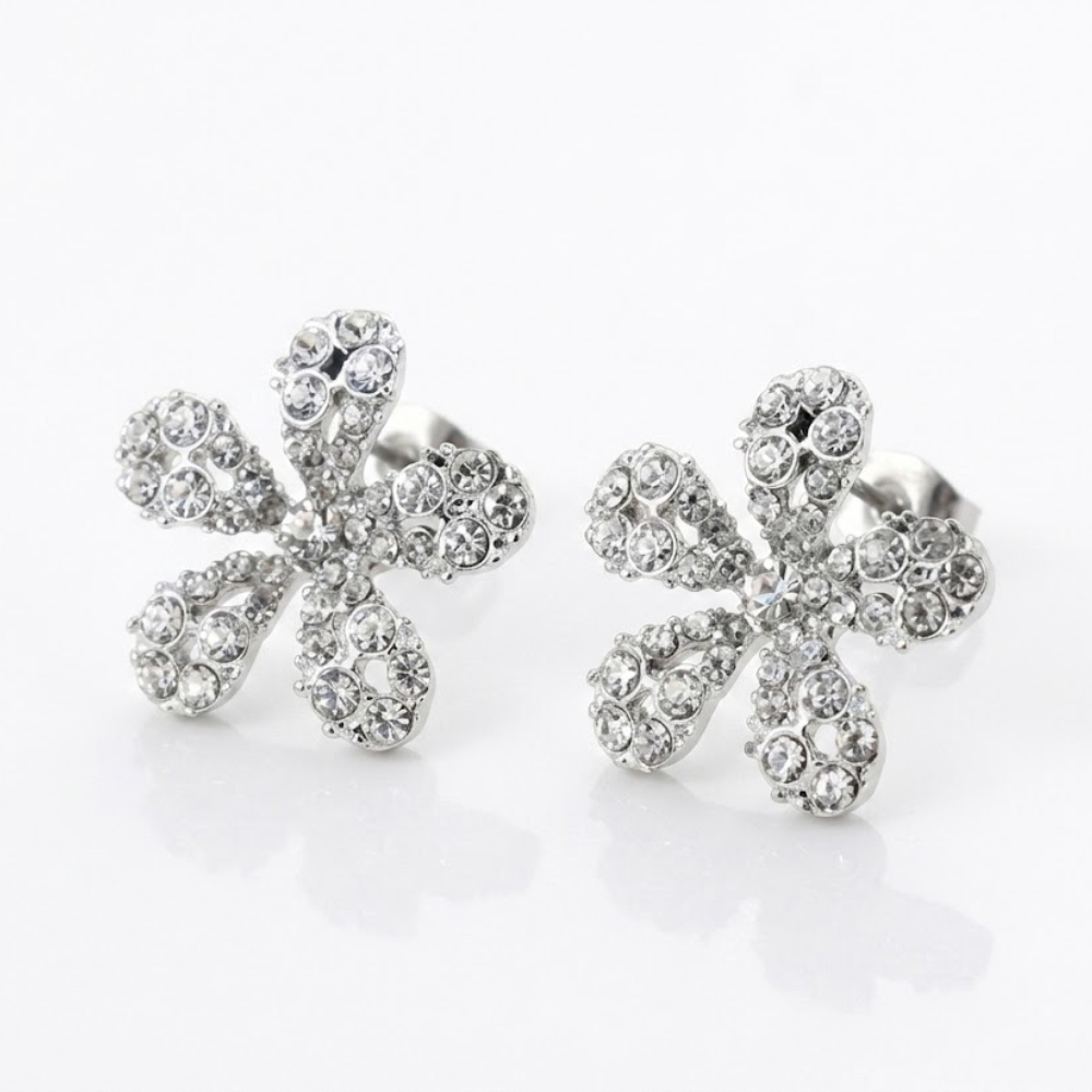 ARO PASANTE ACERO FLOR MED C/STRASS XPAR AR4604 CAO