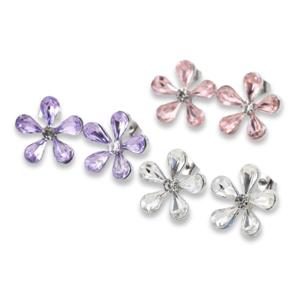 ARO PASANTE ACERO FLOR MED C/STRASS XPAR AR4606 CAO