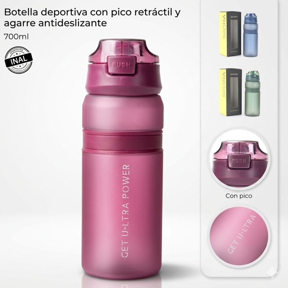 BOTELLA DEPORTIVA C/PICO 700ML ART 41862 EAO
