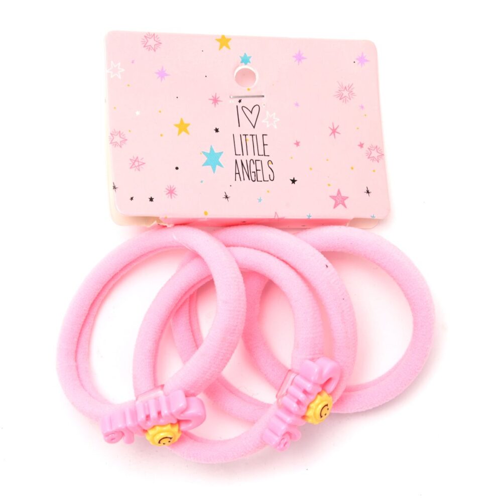 COLITA DE PELO X4 C/ APLIQUE SMILE ART PL-1615-20 DAO