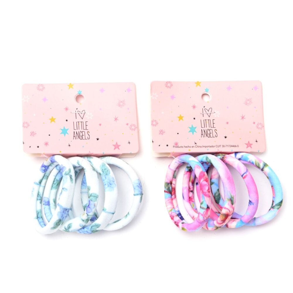 COLITA DE PELO X4 FLOREADAS ART PL-1615-17 DAO