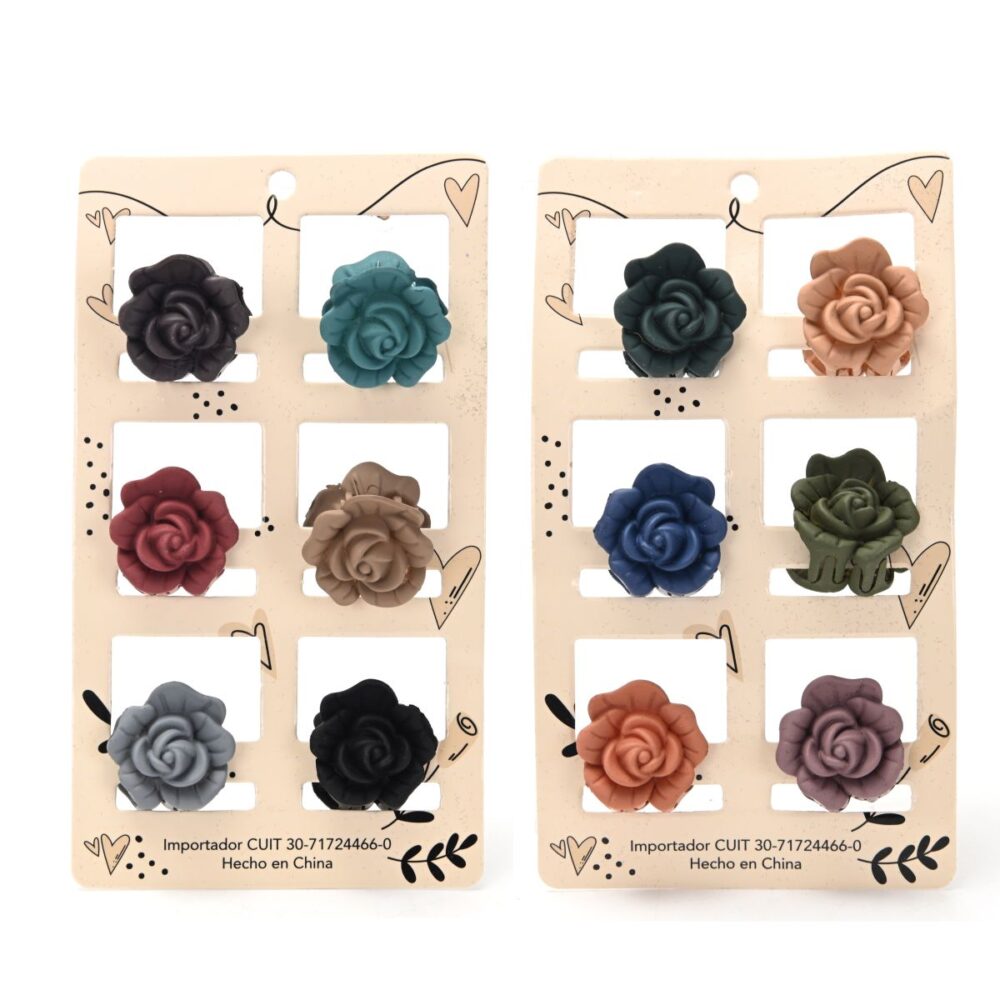 SET BROCHES FLORCITAS X6UNIDADES PL-1630-24 DAO