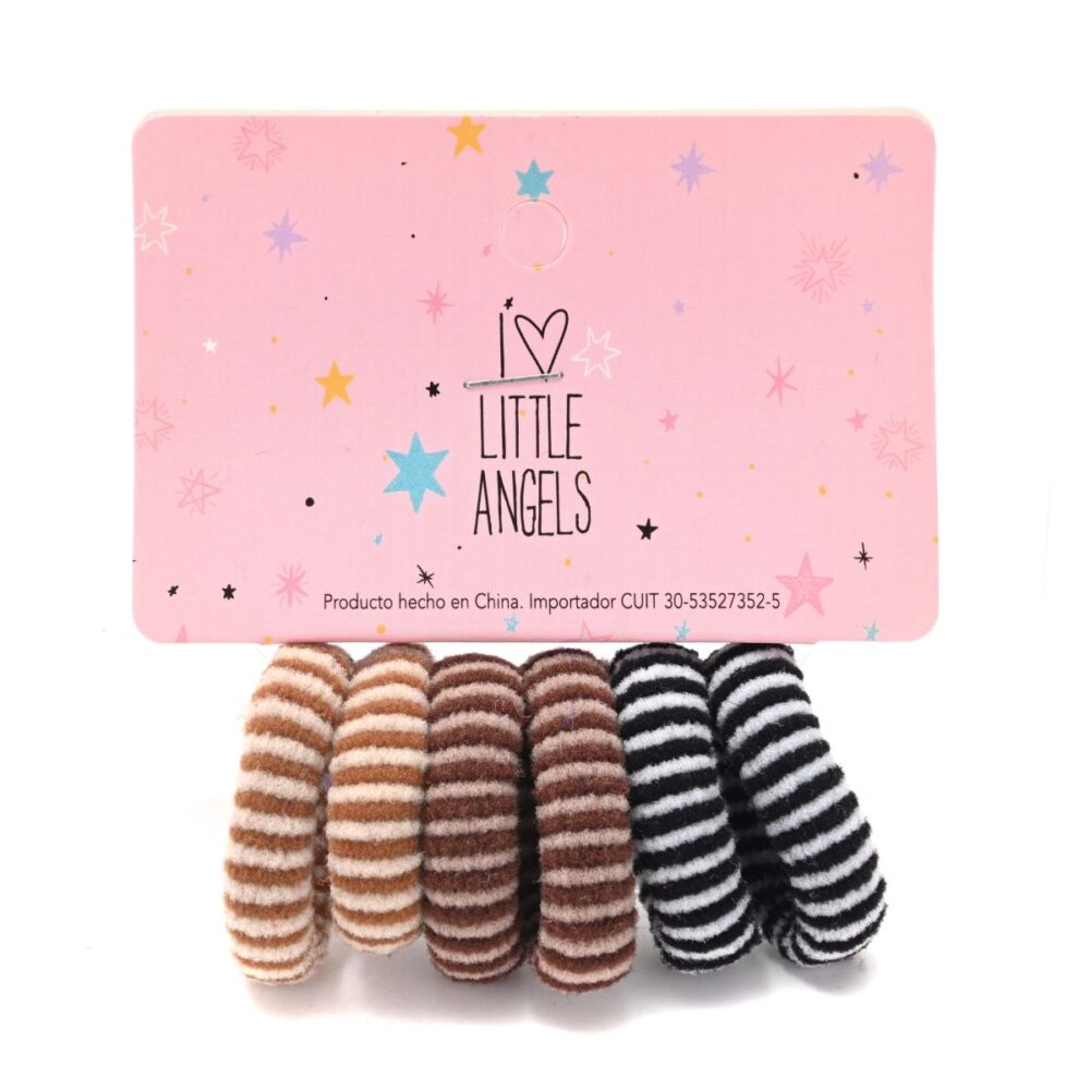 COLITAS DE PELO RAYADAS X6 PL-1622-05 DAO