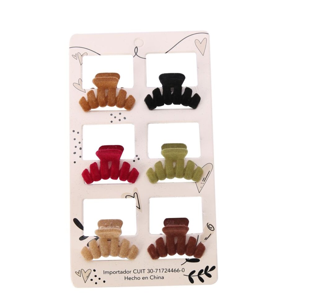 BROCHES DE PELO INV COLORES X6 BLISTER PL-1630-06 DAO