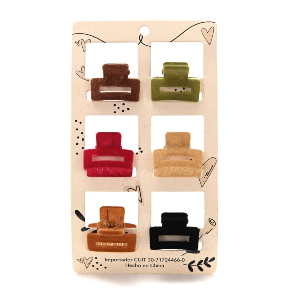 BROCHES DE PELO INV COLORES X6 BLISTER PL-1630-04 DAO