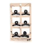 BROCHES DE PELO NEGROS X6 PL-1630-21 DAO