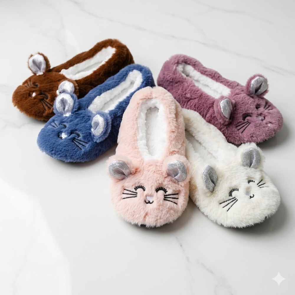 PANTUFLAS C/ DISEÑO RATONCITO TALLE 36-41 ART 25101038 DAO