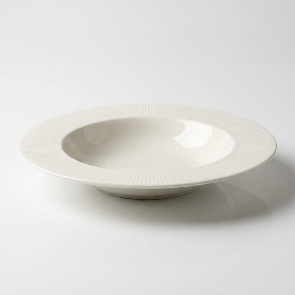PLATO HONDO POCELANA COLOR HUESO 24CM MAGNOLIA ART 248P FAO