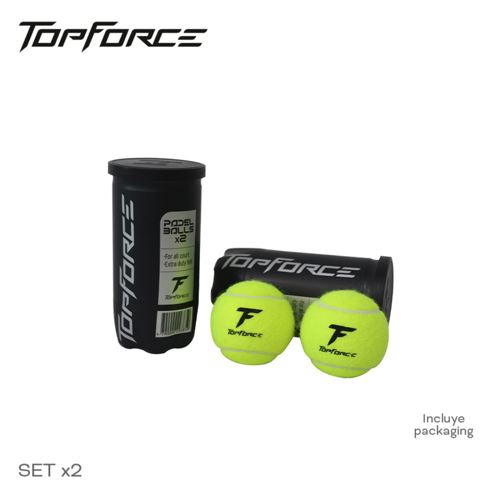 TUBO X2 PELOTA DE PADEL /TENIS TOP FORCE ART 29385 FAO