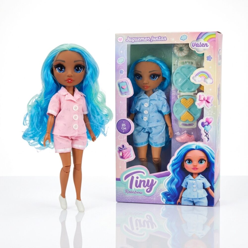 MUÑECA TINY RAINBOW 25 CM ART 57276 FAO