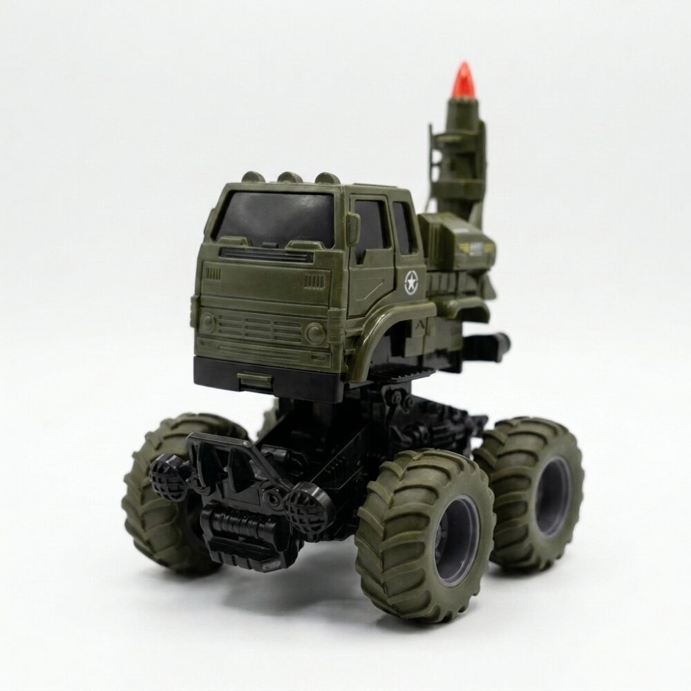 CAMION MILITAR LANZA MISIL A FRICCION 12CM ART T3710 GAO