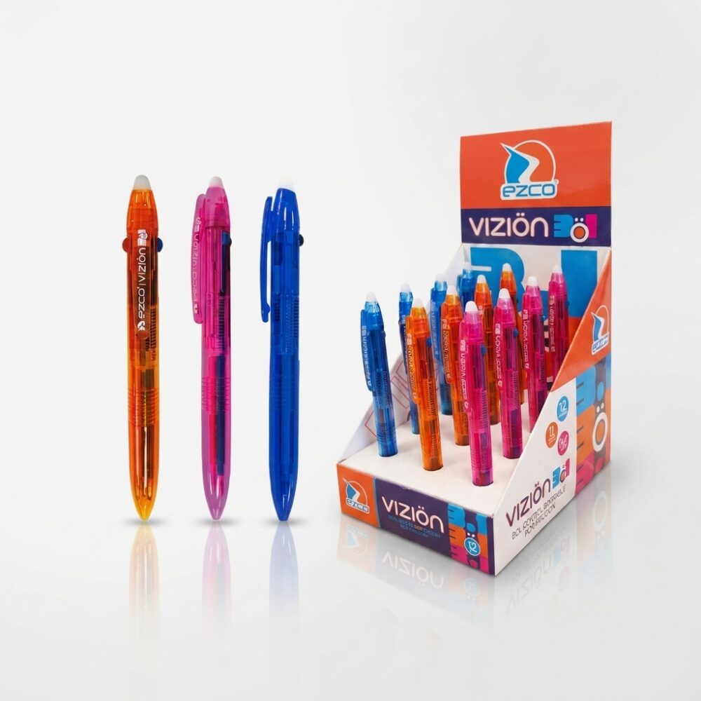 BOLIGRAFO BORRABLE VIZION EZCO 3 EN 1 X12 UND ART 202003 GAO
