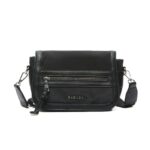 BANDOLERA DE NYLON CON VIVOS EN PU AL TONO ART BA0149B GAO