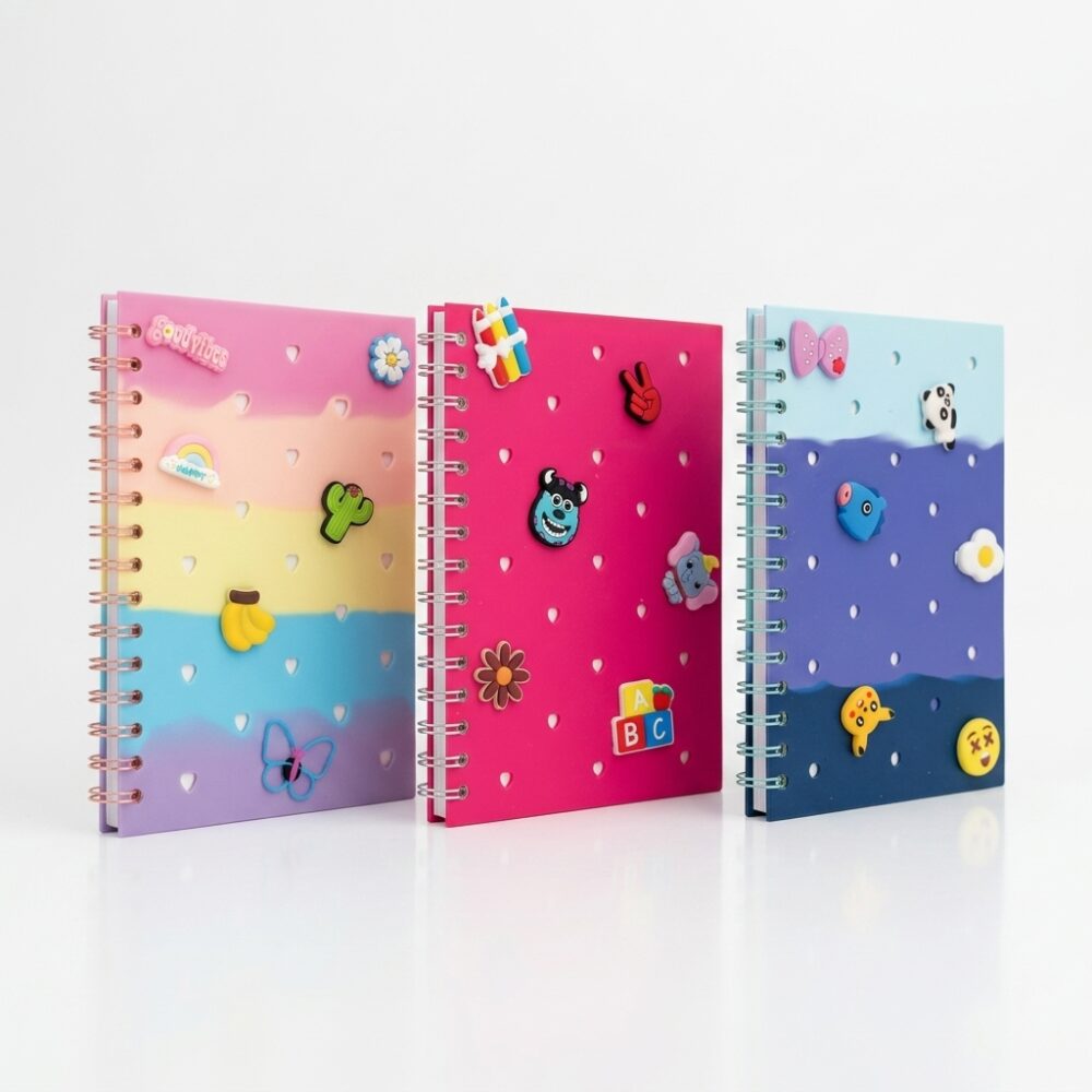 CUADERNO C/ESPIRAL C/PINES HOJAS RAYADAS ART WJ-28 HAO