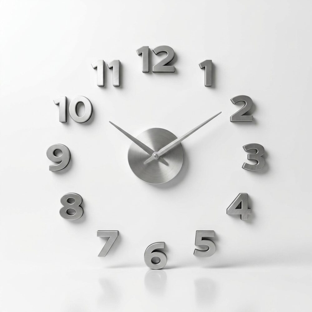 RELOJ AUTO ADHESIVO PLATRA 35CM ART 793B HAO