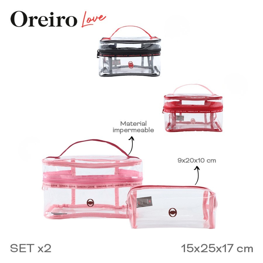 PORTACOSMETICO OREIRO LOVE SET X2 PSC ART 29330 HAO