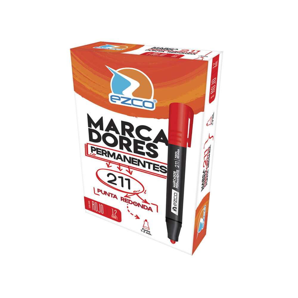 MARCADOR PERMANENTE RED ROJO 211 EZCO ART 403211-R AAO