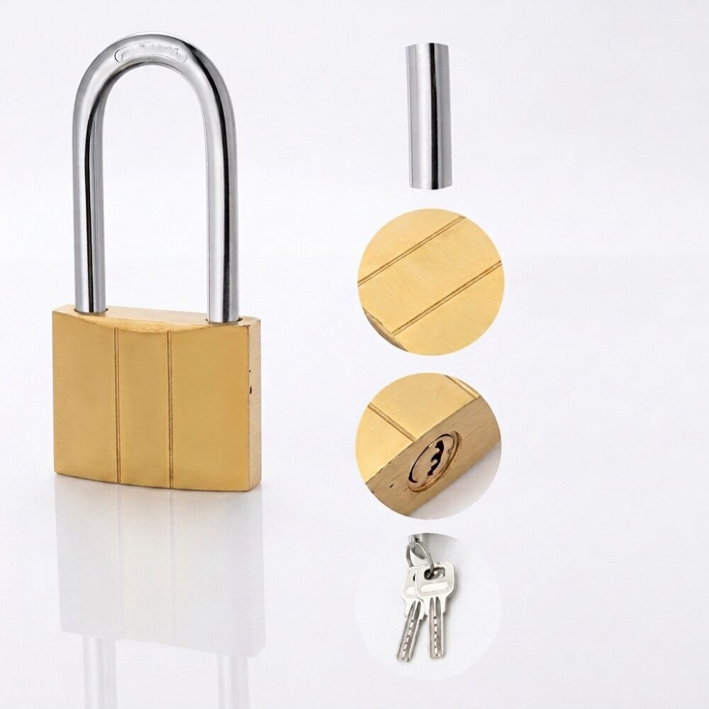 US CANDADO DE BRONCE C/ARCO LARGO SR2663 HAO