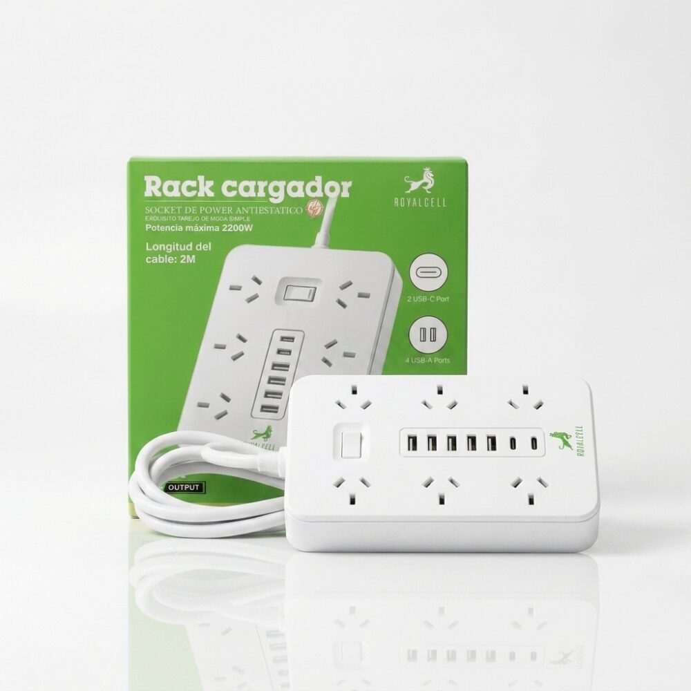US ZAPATILLA MULTI PUERTOS 6 TOMAS- 2 TPC- 4 USB LEC101 HAO