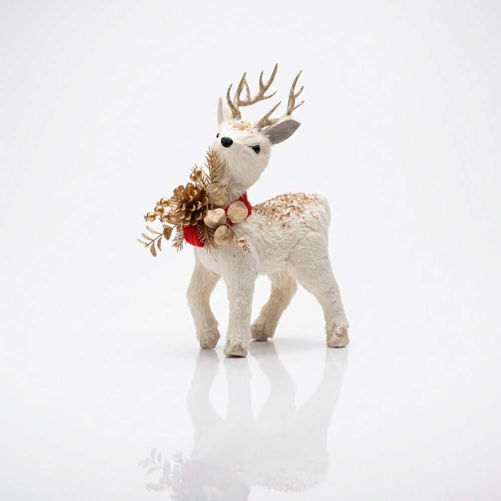 ADORNO NAVIDEÑO CIERVO BLANCO ART 700923 NAVI IAO