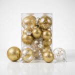 BOLA NAVIDEÑA DORADAS X22PCS 7/6/5CM ART 4956331 NAVI IAO