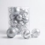 BOLA NAVIDEÑA PLATEADO SET x22 PCS 7/6/5CM 4956349 NAVI IAO