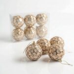 BOLA NAVIDEÑA CHAMPAGNE SET x6 PCS 6CM ART 703442 NAVI IAO