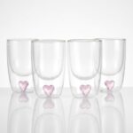 VASO DOBLE VIDRIO CORAZON X4 CA6861 IAO