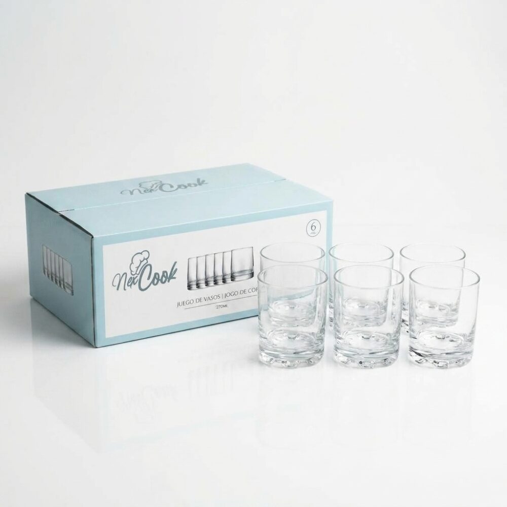 VASO DE VIDRIO 270ML X 6 UND ART CA6664 IAO
