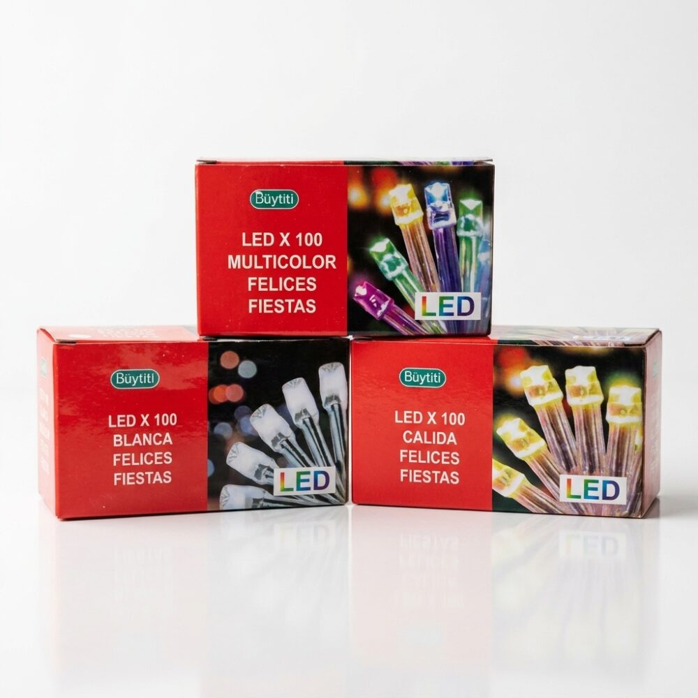 LUCES LED NAVIDAD X100 COLOR/BLANCA/CALIDA IAO